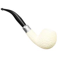 Barling Ivory 1812 Meerschaum Rusticated with Silver (with Case) (9mm)