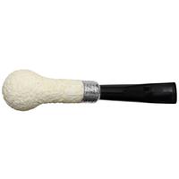 Barling Ivory Rusticated Bent Billiard with Silver Army Mount (1812) (9mm)