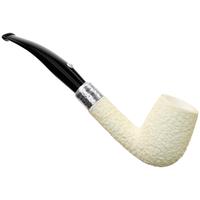 Barling Ivory Rusticated Bent Billiard with Silver Army Mount (1812) (9mm)