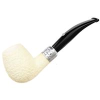 Barling Ivory 1812 Meerschaum Rusticated Bent with Silver (with Case) (9mm)