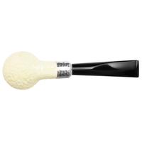Barling Ivory 1812 Meerschaum Rusticated Bent with Silver (with Case) (9mm)