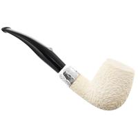 Barling Ivory 1812 Meerschaum Rusticated Bent with Silver (with Case) (9mm)