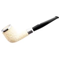 Barling Ivory 1812 Meerschaum Rusticated with Silver Cap (with Case) (9mm)