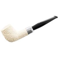 Barling Ivory 1812 Meerschaum Rusticated with Silver (with Case) (9mm)