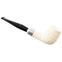 Barling Ivory 1812 Meerschaum Rusticated with Silver (with Case) (9mm)