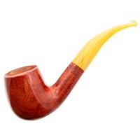 Genod Soleil Levant Smooth Bent Billiard with Yellow Lucite (606) (9mm)