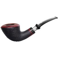 Danish Estates Stanwell Xmas Partially Sandblasted Bent Dublin with Silver (2002) (9mm)
