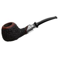 Danish Estates Stanwell Partially Rusticated Bent Pot Pipe of the Year 2001 with Silver (9mm)