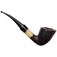 Danish Estates Stanwell Brazilia Sandblasted Bent Dublin with Horn (138) (1970s-1990s)