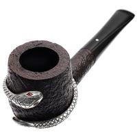 English Estates Dunhill Snake Pipe Shell Briar with Silver and Rubies (4103) (2015) (Unsmoked)