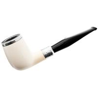 English Estates Barling Ivory 1812 Meerschaum Smooth with Silver Cap (with Case) (9mm)