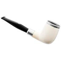 English Estates Barling Ivory 1812 Meerschaum Smooth with Silver Cap (with Case) (9mm)