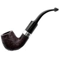 English Estates Ashton Pebble Grain Bent Billiard with Silver (LX) (Unsmoked)