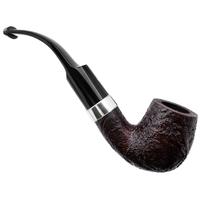 English Estates Ashton Pebble Grain Bent Billiard with Silver (LX) (Unsmoked)