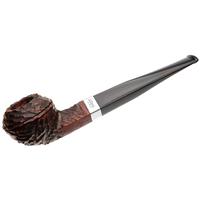 Irish Estates Peterson Junior Rusticated Nickel Mounted Straight Bulldog (Fishtail)