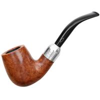 Italian Estates Brebbia Smooth Bent Billiard with Silver (6002) (Unsmoked)