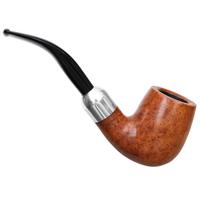 Italian Estates Brebbia Smooth Bent Billiard with Silver (6002) (Unsmoked)