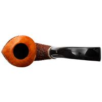 Italian Estates Ser Jacopo Insanus Rusticated Bent Dublin Sitter with Silver (R1) (D) (8) (Unsmoked)