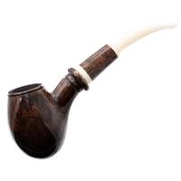 Italian Estates Ser Jacopo 'La Pipaccia' Albus et Niger Smooth Bent Egg (L) (C) (13) (9mm) (Unsmoked)