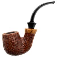 Italian Estates Il Ceppo Sandblasted Bent Billiard with Olivewood (1)