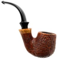 Italian Estates Il Ceppo Sandblasted Bent Billiard with Olivewood (1)