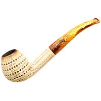 Misc. Estates Unknown Meerschaum Carved Bent Apple (With Case)